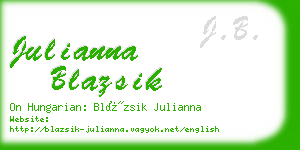 julianna blazsik business card